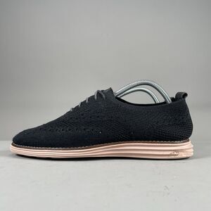 Cole Haan Original Grand Stitch Lite Women’s 9 B Wingtip Dress Shoe Black Peach